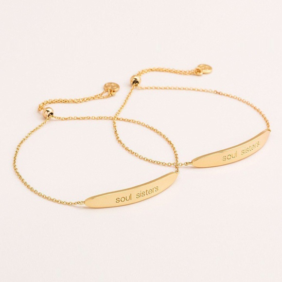New GORJANA Soul Sister You+Me Intention Bracelets Set of 2